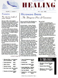 Doctor Max Gerson Resource Library Newsletters