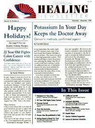 Doctor Max Gerson Resource Library Newsletters