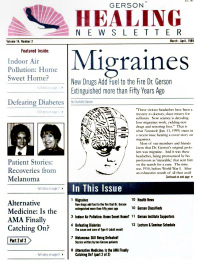 Doctor Max Gerson Resource Library Newsletters