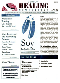 Doctor Max Gerson Resource Library Newsletters