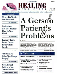 Doctor Max Gerson Resource Library Newsletters