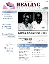 Doctor Max Gerson Resource Library Newsletters