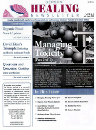 Doctor Max Gerson Resource Library Newsletters