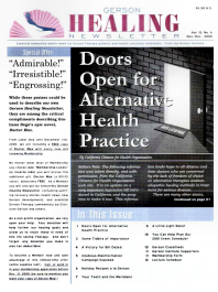 Doctor Max Gerson Resource Library Newsletters