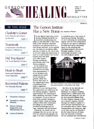 Doctor Max Gerson Resource Library Newsletters