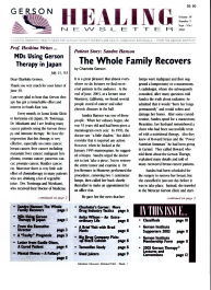 Doctor Max Gerson Resource Library Newsletters