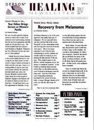 Doctor Max Gerson Resource Library Newsletters