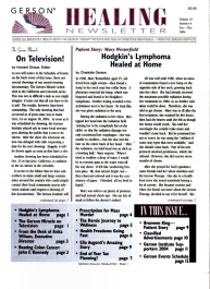 Doctor Max Gerson Resource Library Newsletters