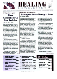 Doctor Max Gerson Resource Library Newsletters