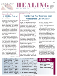 Doctor Max Gerson Resource Library Newsletters