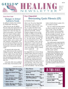 Doctor Max Gerson Resource Library Newsletters