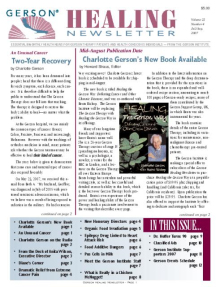 Doctor Max Gerson Resource Library Newsletters