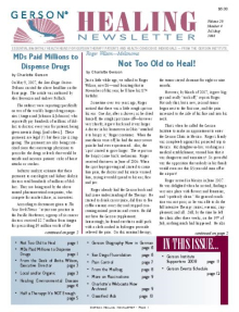 Doctor Max Gerson Resource Library Newsletters