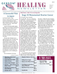 Doctor Max Gerson Resource Library Newsletters