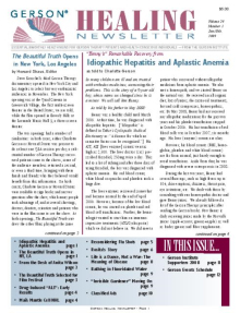 Doctor Max Gerson Resource Library Newsletters
