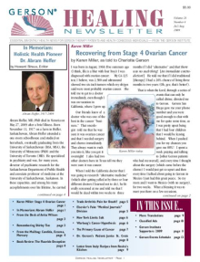 Doctor Max Gerson Resource Library Newsletters
