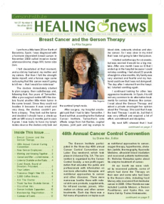 Doctor Max Gerson Resource Library Newsletters