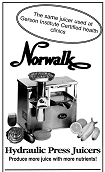 Dr. Max Gerson Resource Library Norman Walker Norwalk Juicer Ad