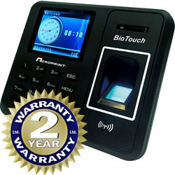 Acroprint BioTouch Time Clock available at www.raleightime.com