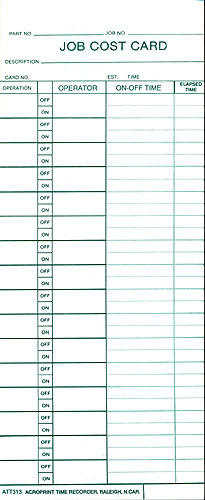 Acroprint ATT313 time card at www.raleightime.com