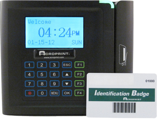 Acroprint timeQplus V3 Barcode terminal at www.raleightime.com