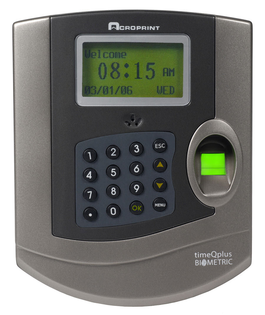 Acroprint timeQplus BIOMETRIC fingerprint time & attendance system at www.raleightime.com