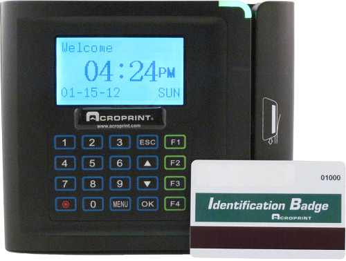 Acroprint timeQplus V3 Magnetic Stripe terminal at www.raleightime.com
