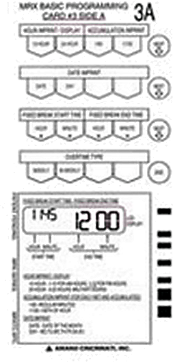 Programming Cards for MRX-35, Basic Set, available at www.raleightime.com