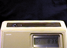 Amano MJR7000 time clock animated gif at www.raleightime.com
