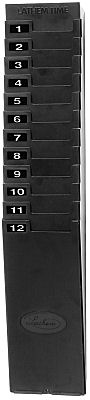 Lathem 12-9EX plastic expanding time card rack at www.raleightime.com