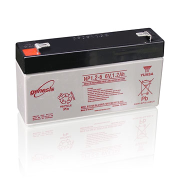 VIE0203, Lathem 6V, 1.2 AH Rechargeable Battery at www.raleightime.com