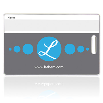 RF-BADGE Lathem PC600 RFID badges at www.raleightime.com